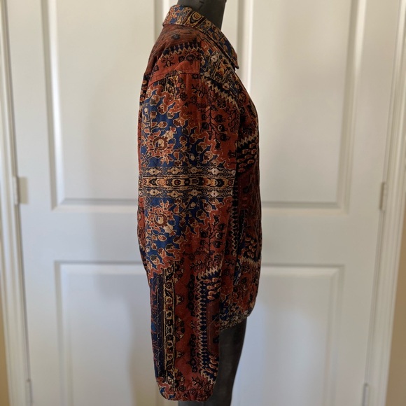 Urban Outfitters Quilted Printed Jacket NWT Choc Brown Size S - Picture 3 of 13